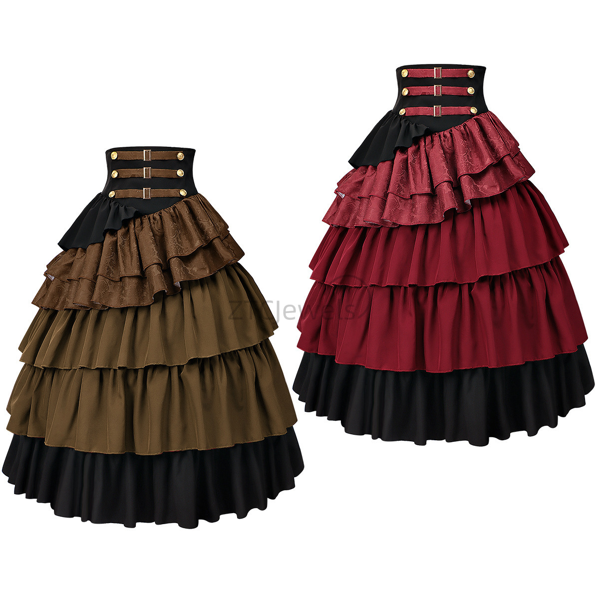 Pleated Skirt Women - Halloween Women's Half Skirt Gothic Steampunk