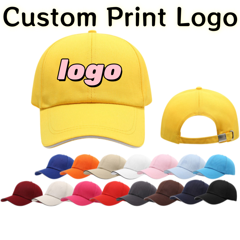 Women'S Fashion Visor - Customized Printed Logo Pure Cotton Metal