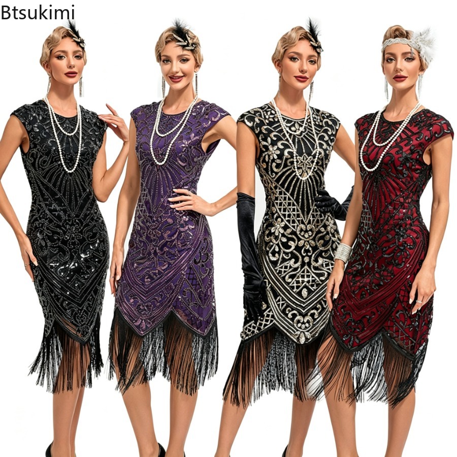 Women'S Fashion Of The 1920S - Summer Women Vintage Sequined Fringed Tassel