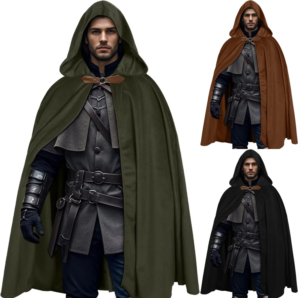 Men's Velvet Hooded Cloak Rena - Women'S Fashion Renaissance Period ulasan dan harga