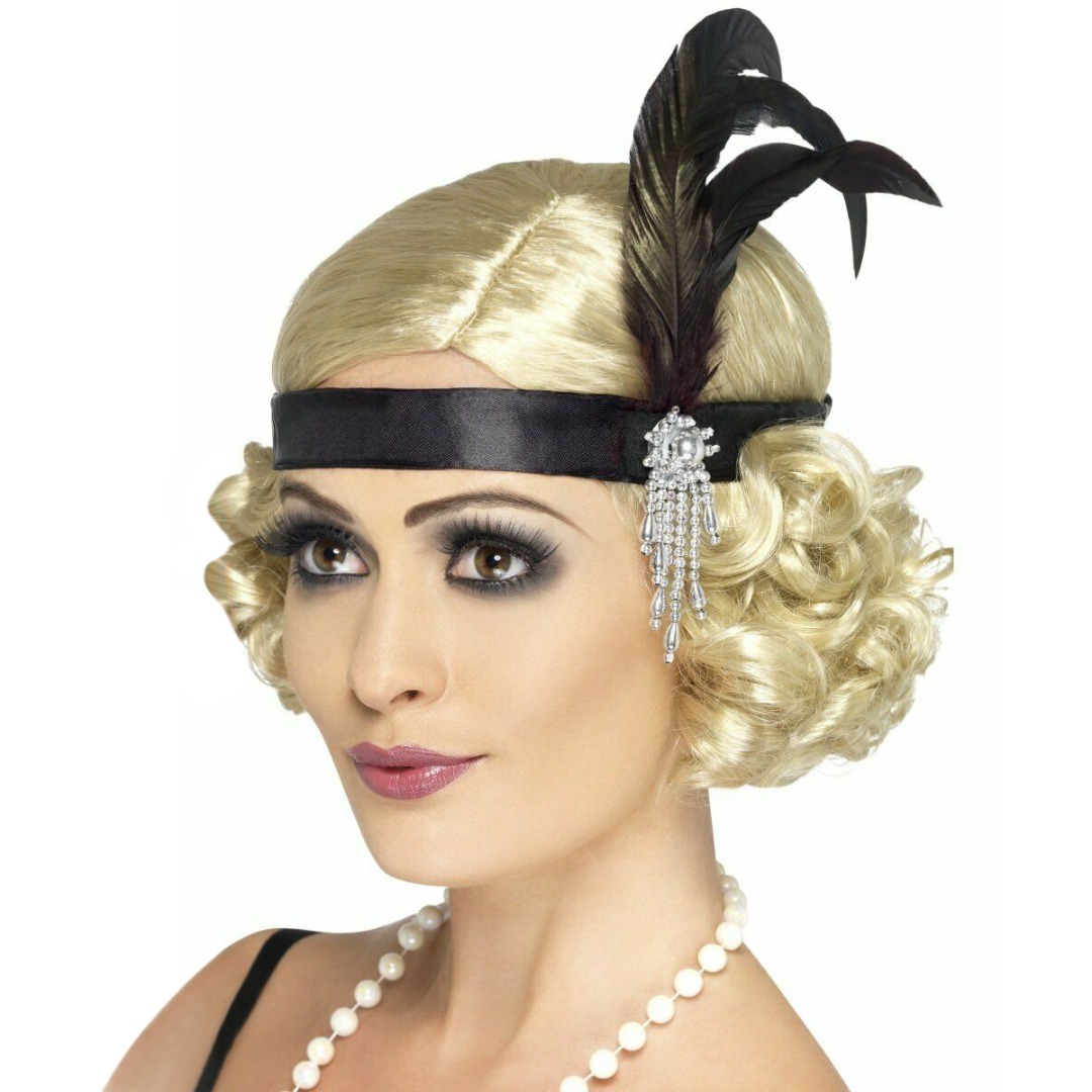 Ladies Flapper Feather Headban - Women'S Fashion Of The 1920S ulasan dan harga
