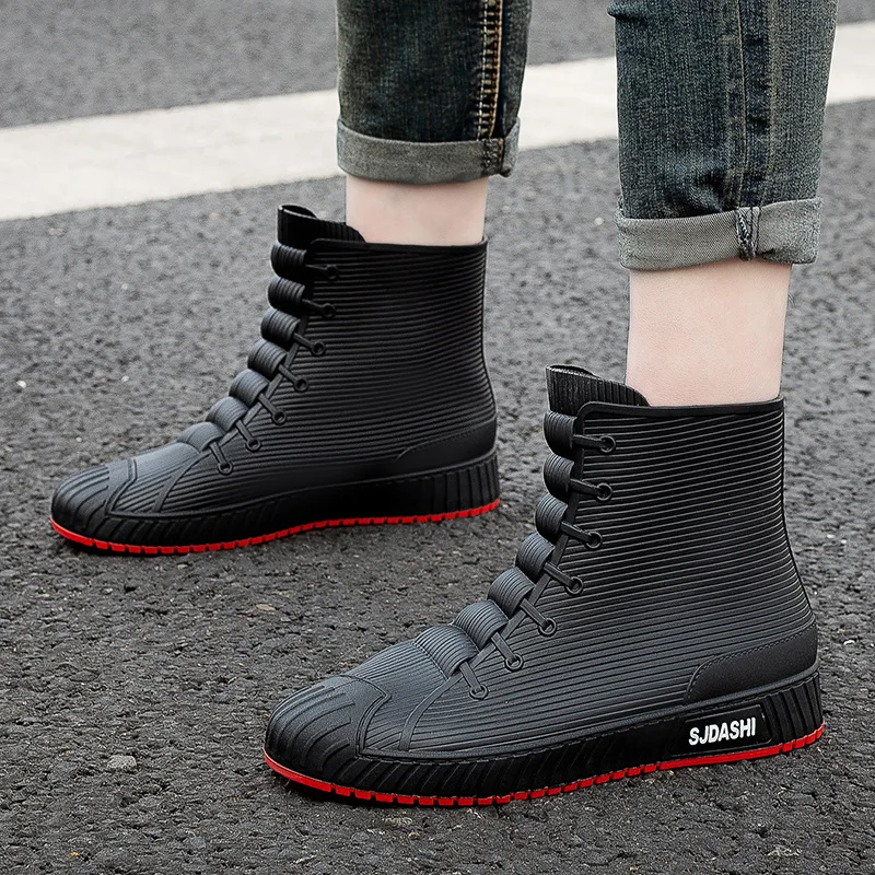Couple Rain Boots Fashion Rubb - Women'S Fashion Gumboots ulasan dan harga