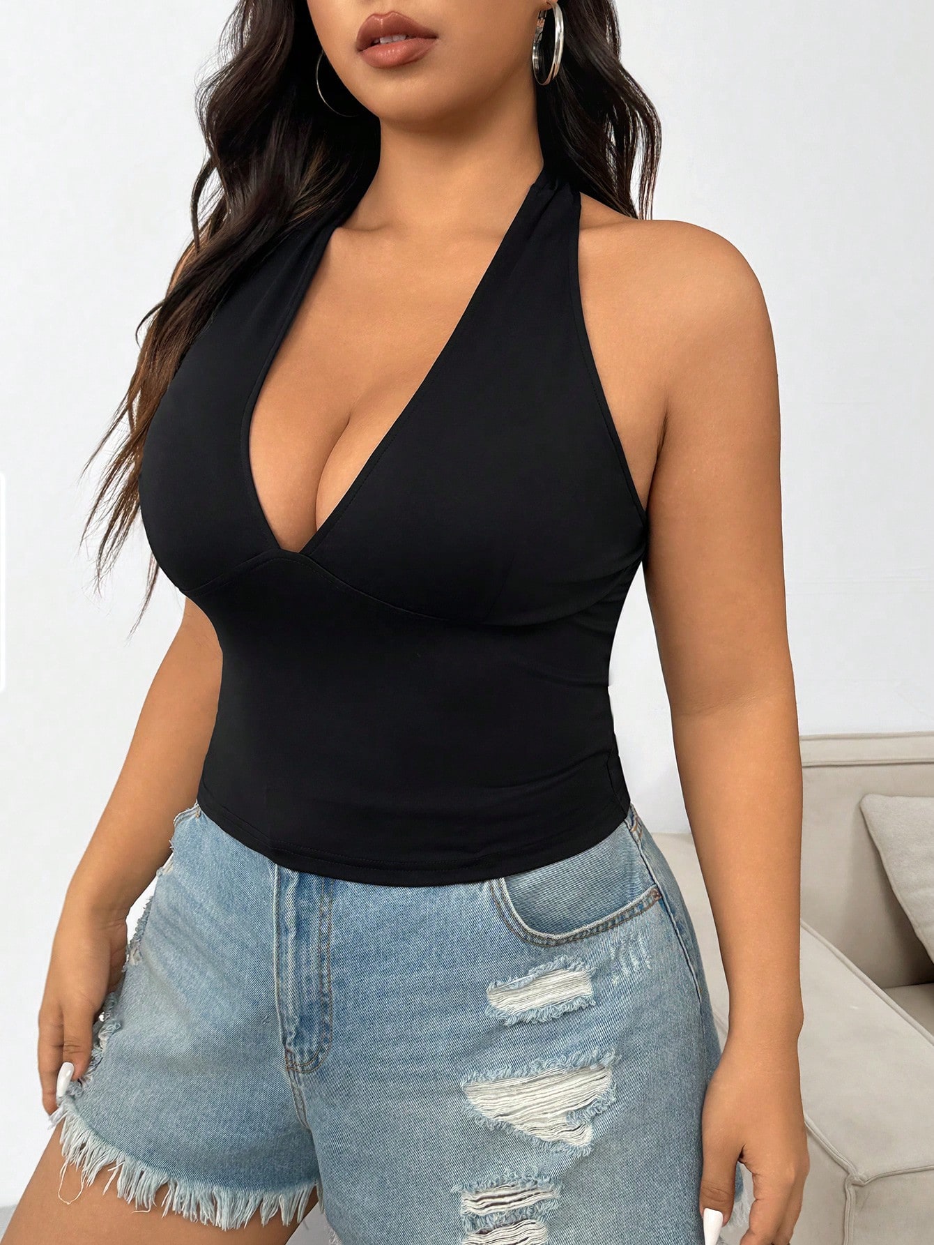 New Fashion Solid Color Plus S - Women'S Fashion Vest Tops ulasan dan harga