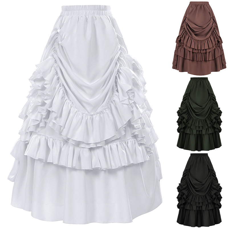 Retro Gothic Style Short Skirt - Women'S Fashion Renaissance Period ulasan dan harga