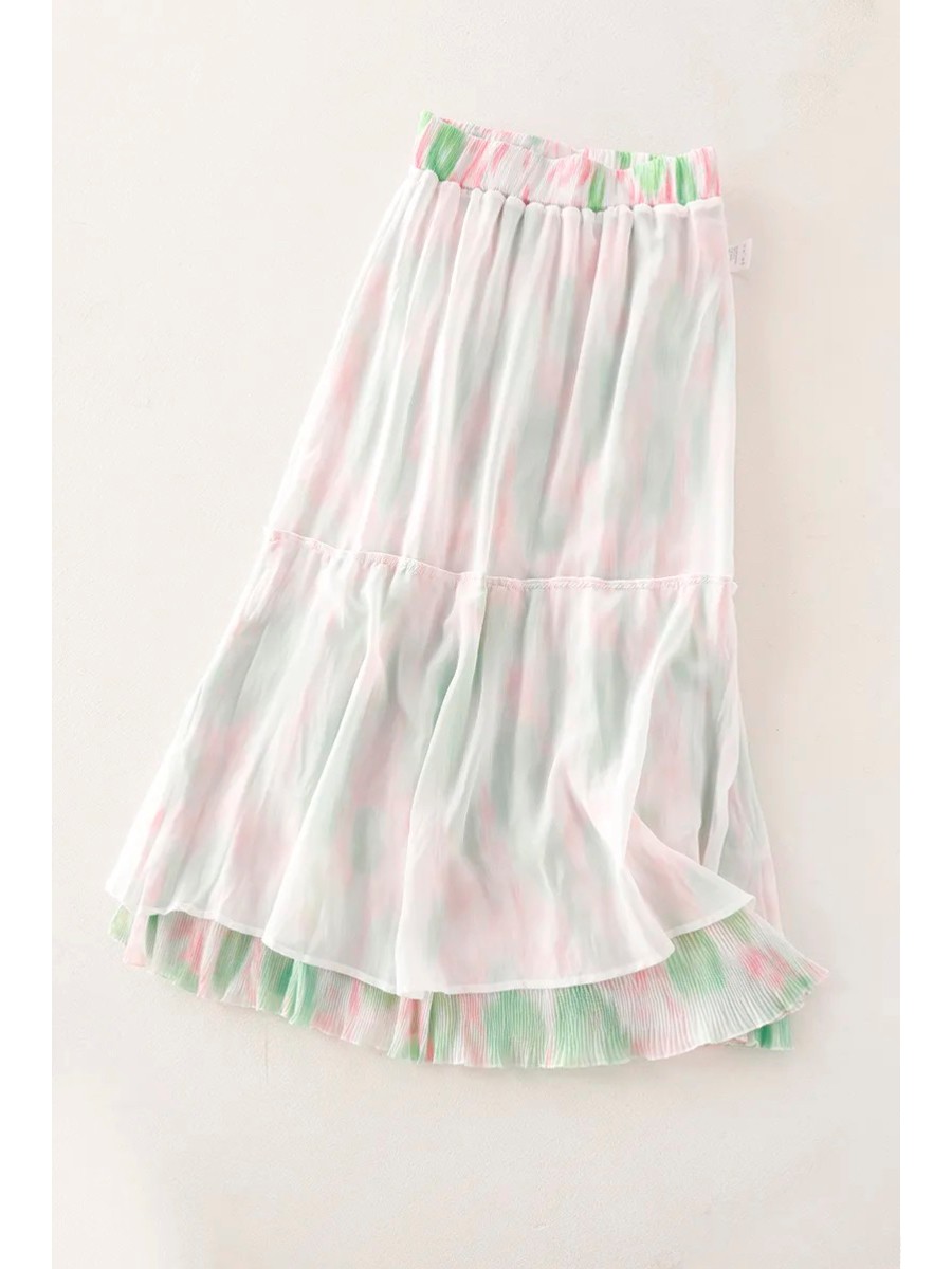 2026 Fashion Sweet Floral Prin - Pleated Skirt Women ulasan dan harga