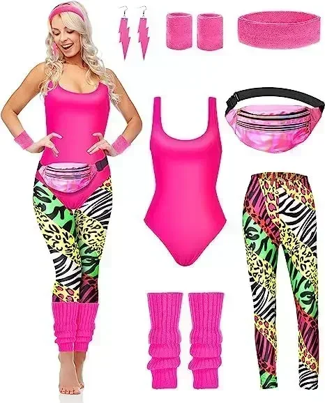 7 Pcs 80s Fancy Workout Costum - Women'S Fashion From The 90S ulasan dan harga