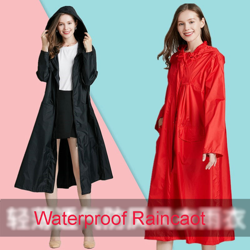 Women Lightweight Red Black Br - Women'S Fashion Raincoat ulasan dan harga