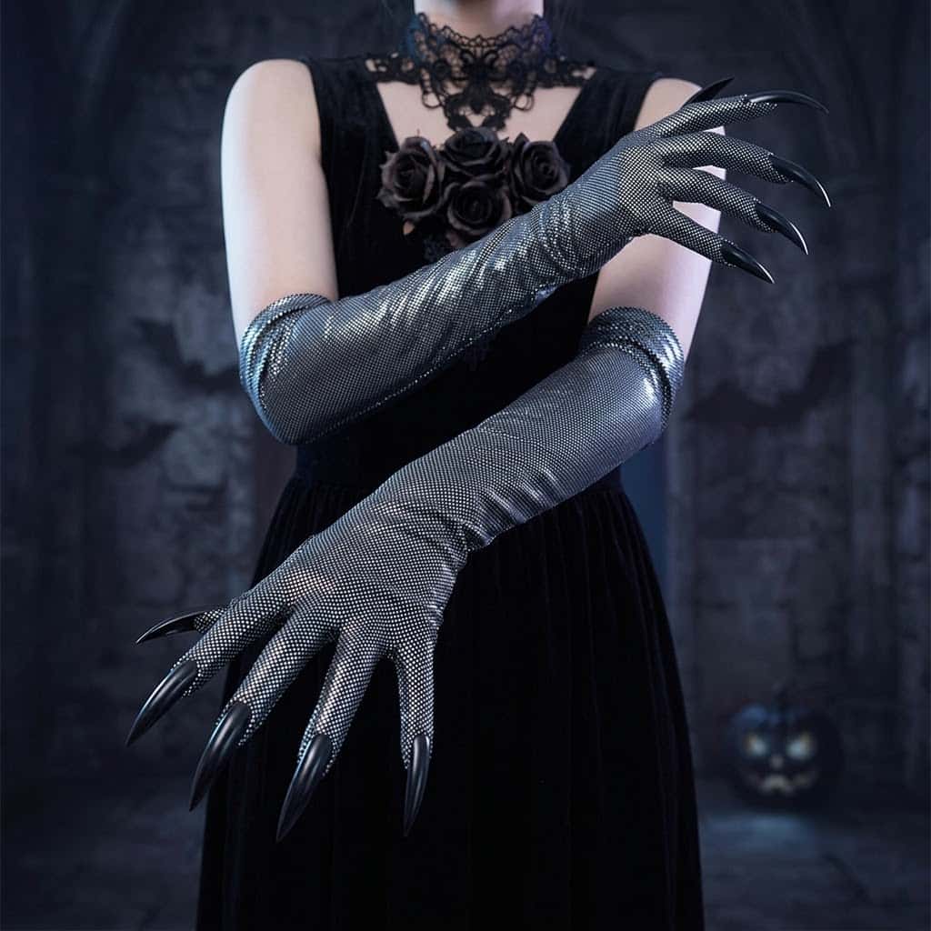 2026 Moon Girl Y2K Gothic Long - Women Fashion Gloves ulasan dan harga