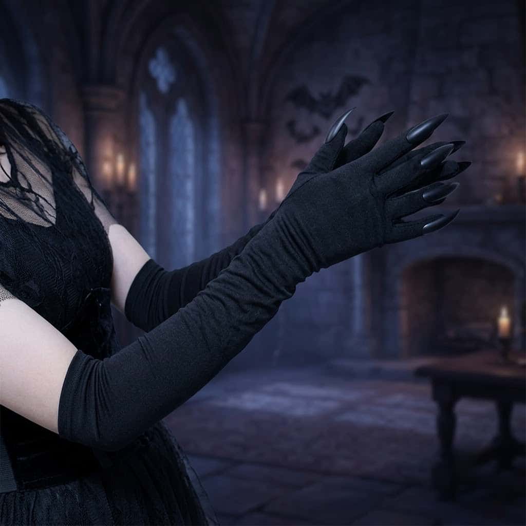 2026 Moon Girl Y2K Gothic Long - Women Fashion Gloves ulasan dan harga