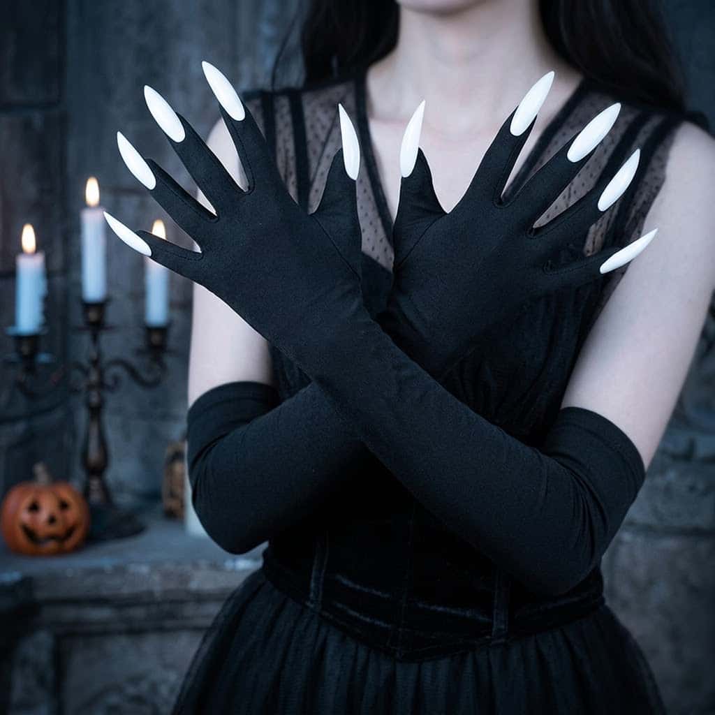 2026 Moon Girl Y2K Gothic Long - Women Fashion Gloves ulasan dan harga