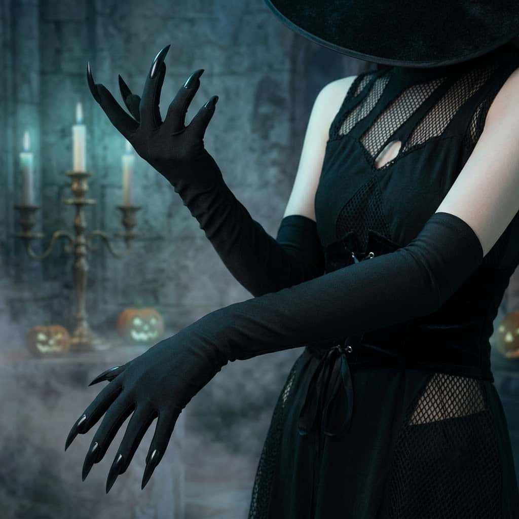 2026 Moon Girl Y2K Gothic Long - Women Fashion Gloves ulasan dan harga