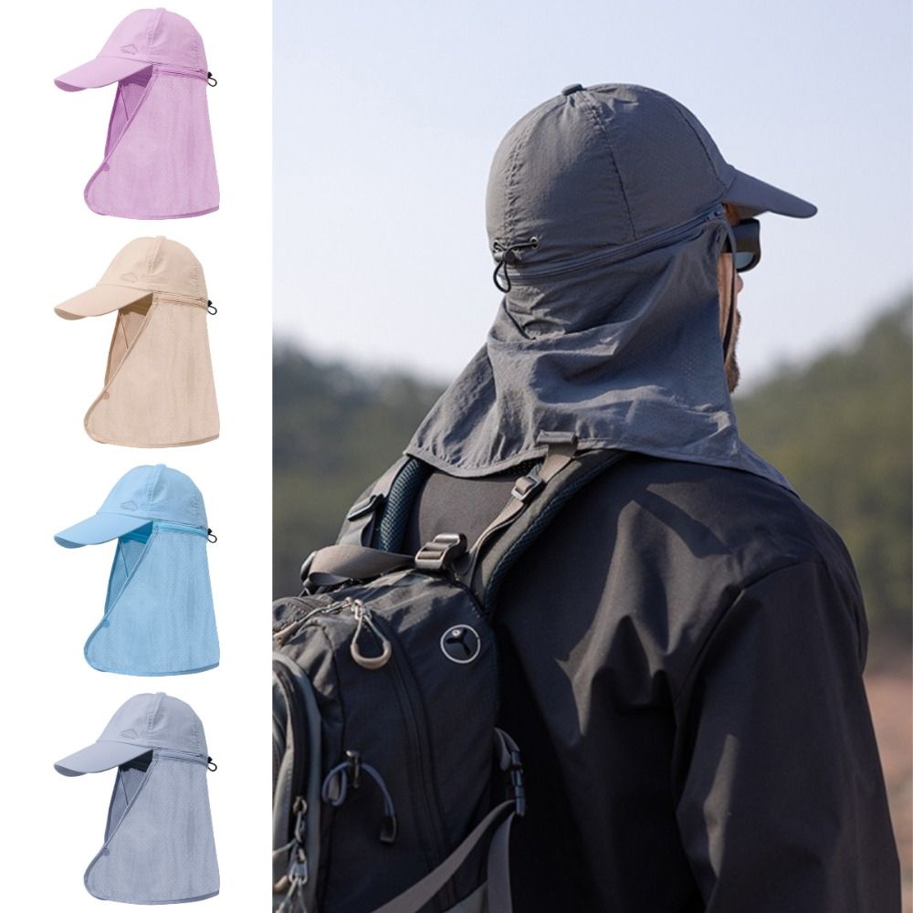 Fashion Face Mask Man Sun Hat  - Women'S Fashion Visor ulasan dan harga