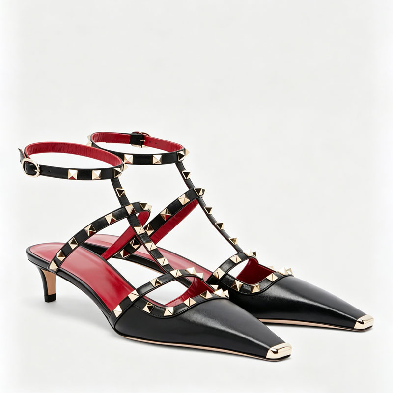 2026 Women's Rivet Low Heel Sq - Women'S Fashion Show ulasan dan harga