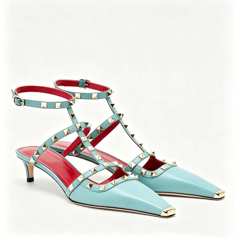 2026 Women's Rivet Low Heel Sq - Women'S Fashion Show ulasan dan harga