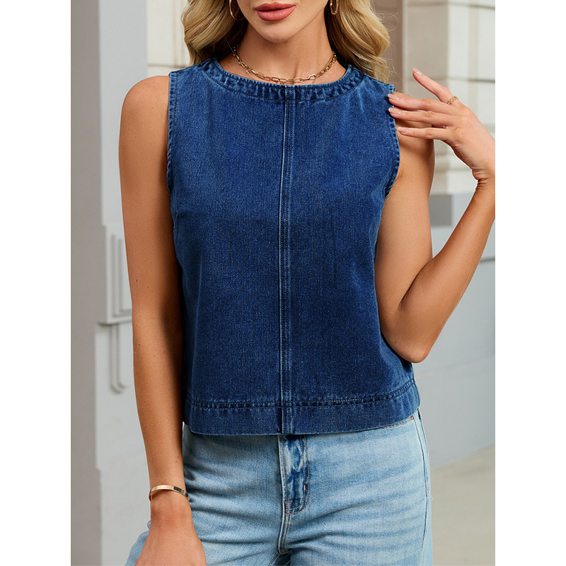 Benuynffy Casual Round Neck De - Women'S Fashion Vest Tops ulasan dan harga