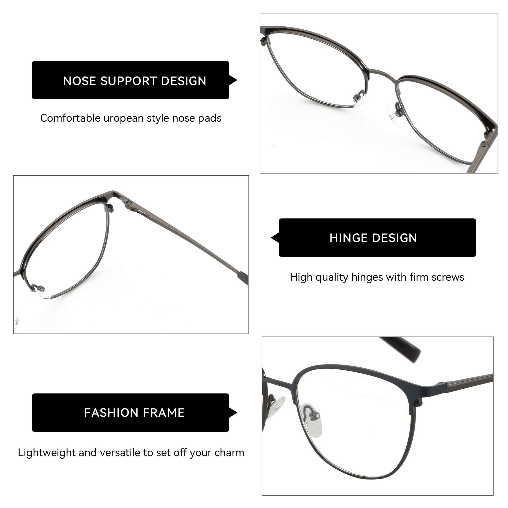 ZENOTTIC Fashion Square Optica - Women'S Fashion Glasses Non Prescription ulasan dan harga