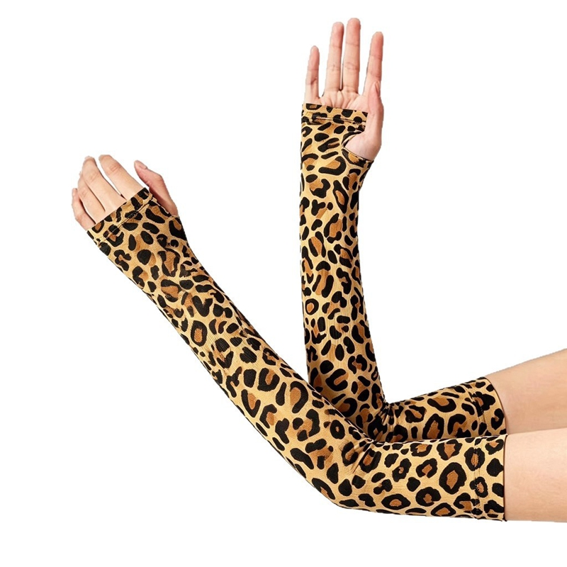 Fashion Leopard Long Fingerles - Women Fashion Gloves ulasan dan harga