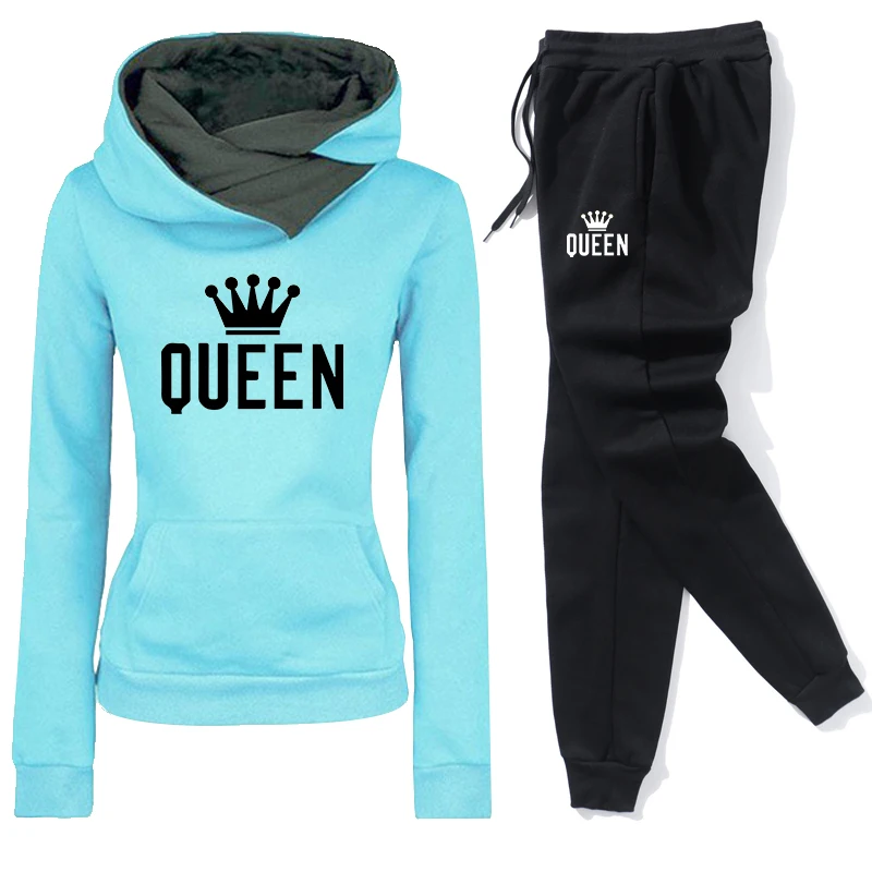 Queen Print Women's Tracksuit  - Women'S Fashion Sweatshirts ulasan dan harga