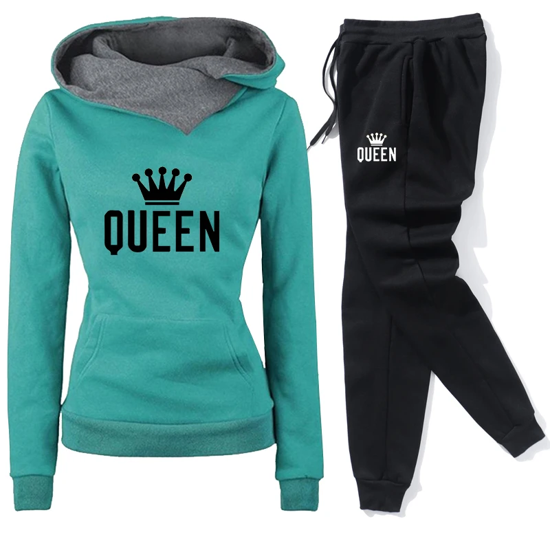 Queen Print Women's Tracksuit  - Women'S Fashion Sweatshirts ulasan dan harga