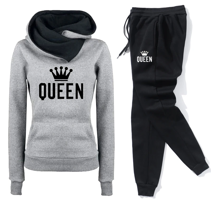 Queen Print Women's Tracksuit  - Women'S Fashion Sweatshirts ulasan dan harga