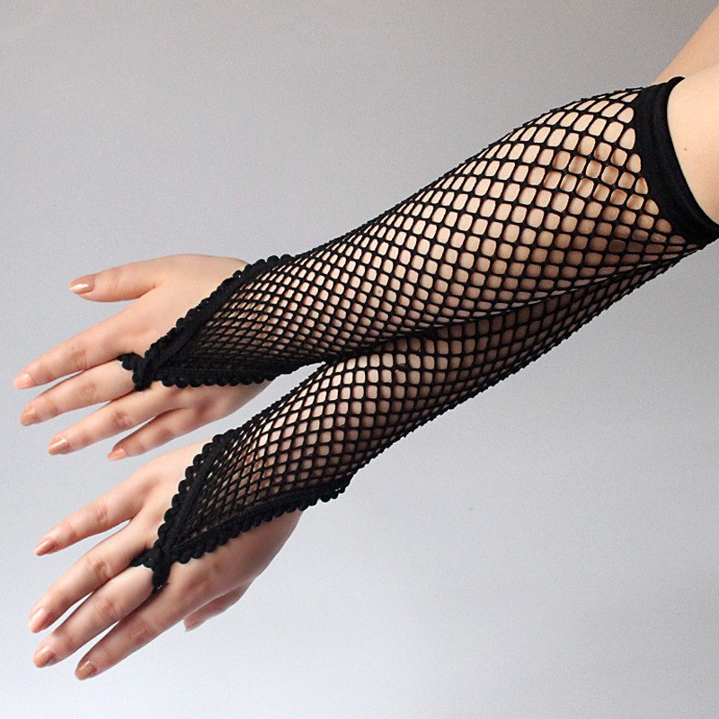Black New Women Long Fishnet G - Women'S Fashion Gloves ulasan dan harga