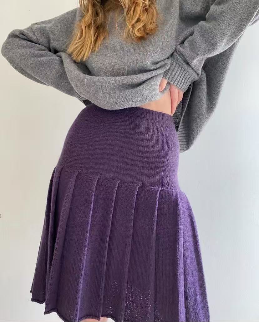 High waisted slimming versatil - Pleated Skirt Women ulasan dan harga