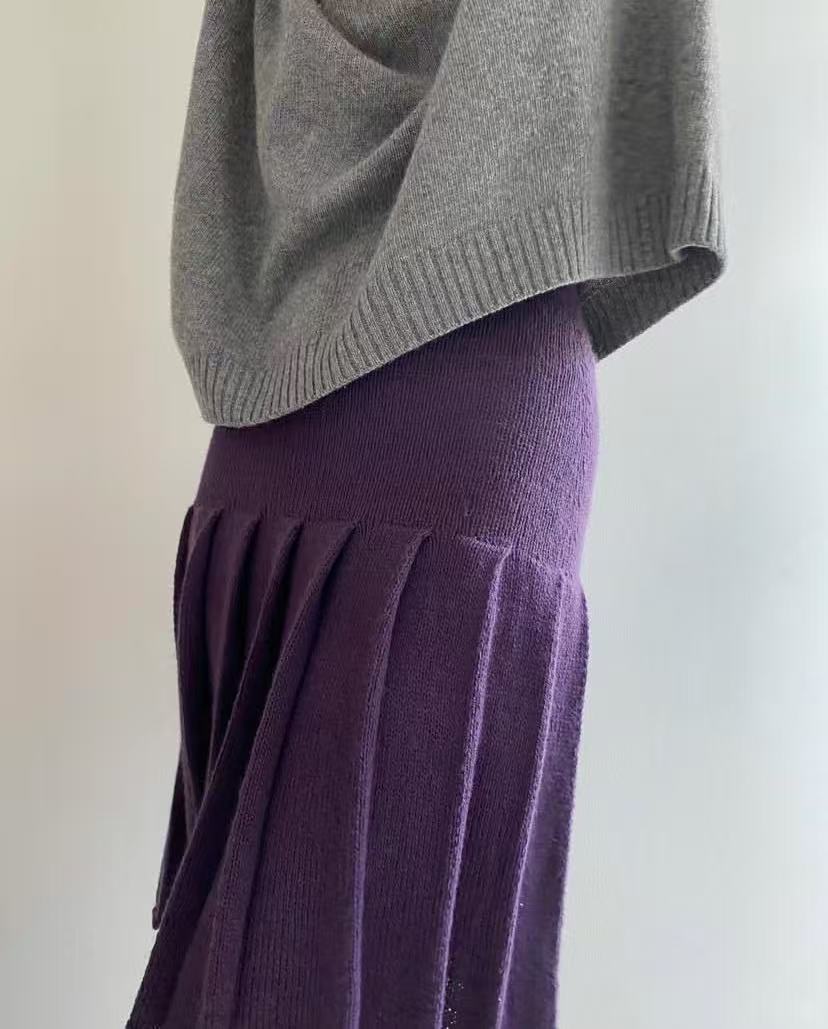 High waisted slimming versatil - Pleated Skirt Women ulasan dan harga