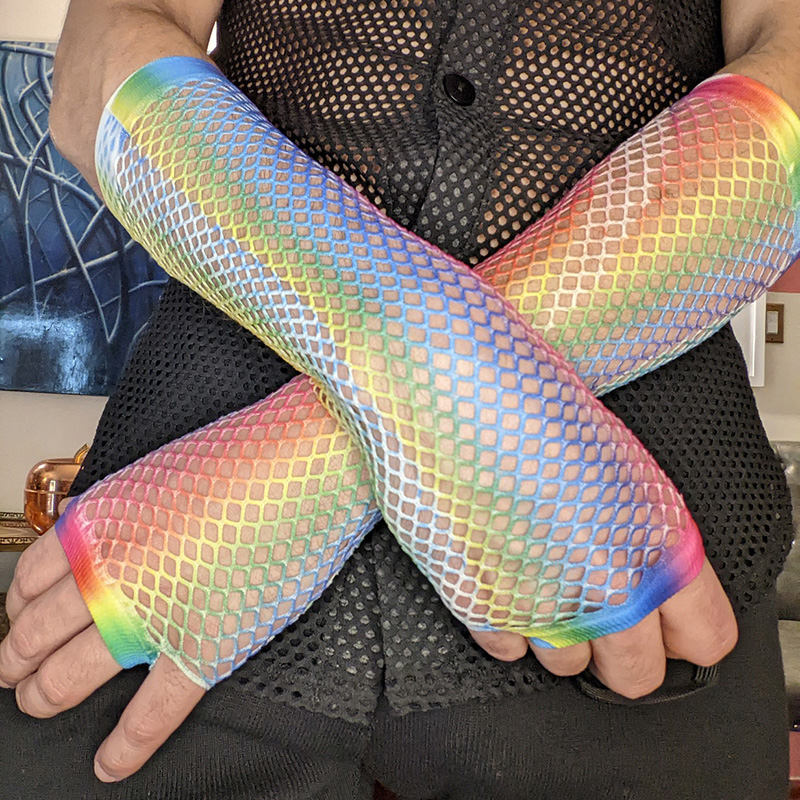 1 Pair Women Long Fishnet Net  - Women Fashion Gloves ulasan dan harga