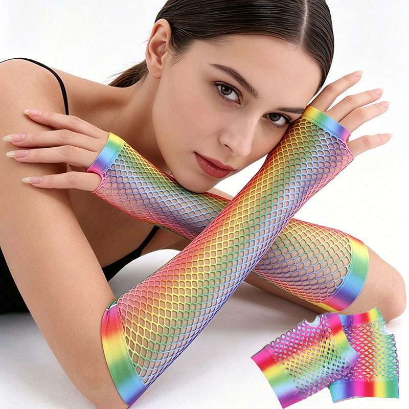 1 Pair Women Long Fishnet Net  - Women Fashion Gloves ulasan dan harga