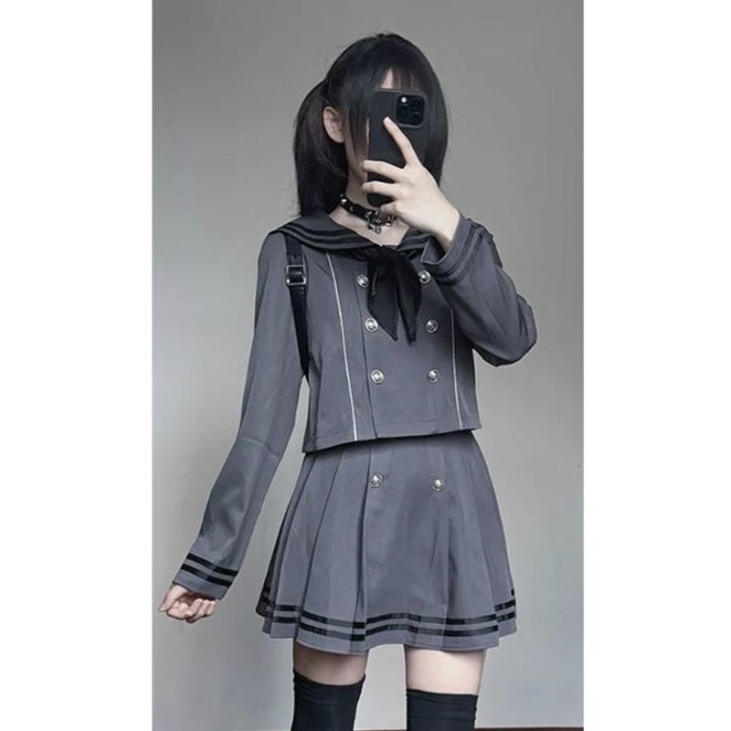 Japanese Subculture Retro Cosp - Pleated Skirt Women ulasan dan harga