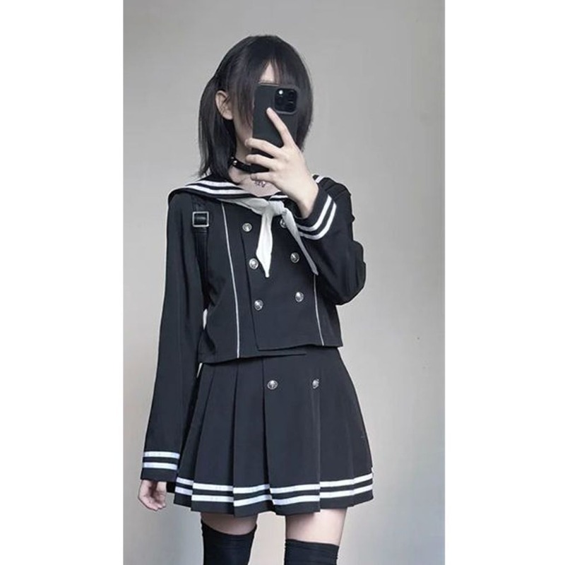 Japanese Subculture Retro Cosp - Pleated Skirt Women ulasan dan harga