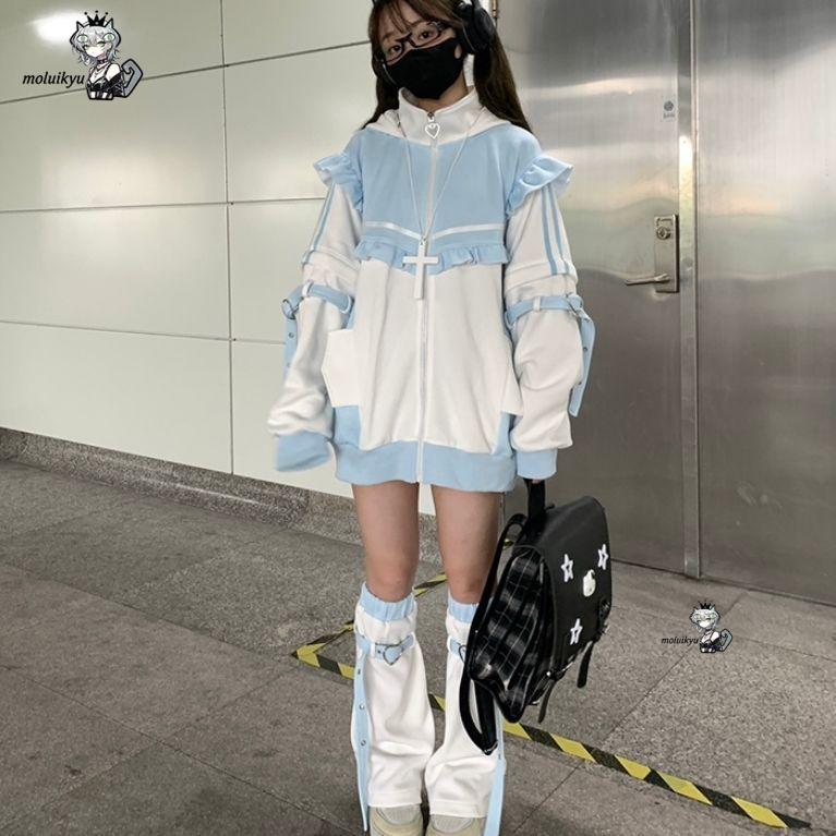 Y2K Kawaii Cat Ear Hoodie Wome - Women'S Fashion Sweatshirts ulasan dan harga