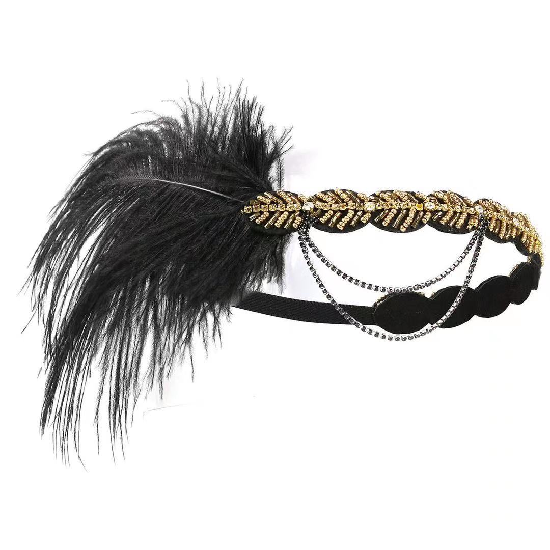 Peacock Feather Elastic Hair B - Women'S Fashion Of The 1920S ulasan dan harga
