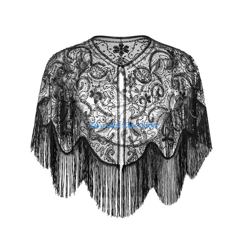 HX6F Sparkling Sequined Capele - Women'S Fashion Of The 1920S ulasan dan harga