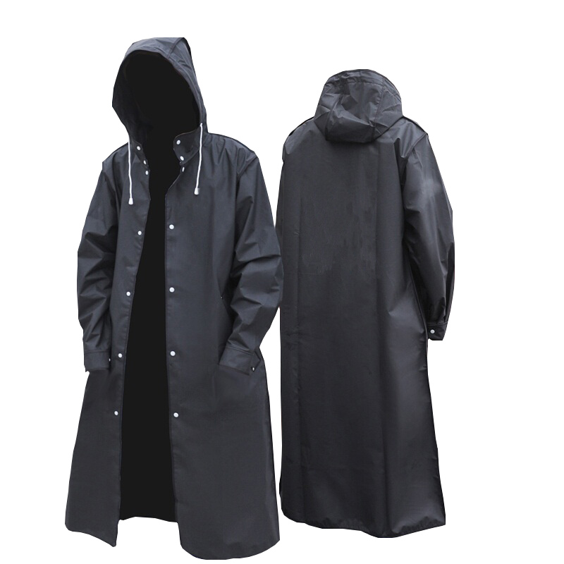 Black Fashion Adult Waterproof - Women'S Fashion Raincoat ulasan dan harga