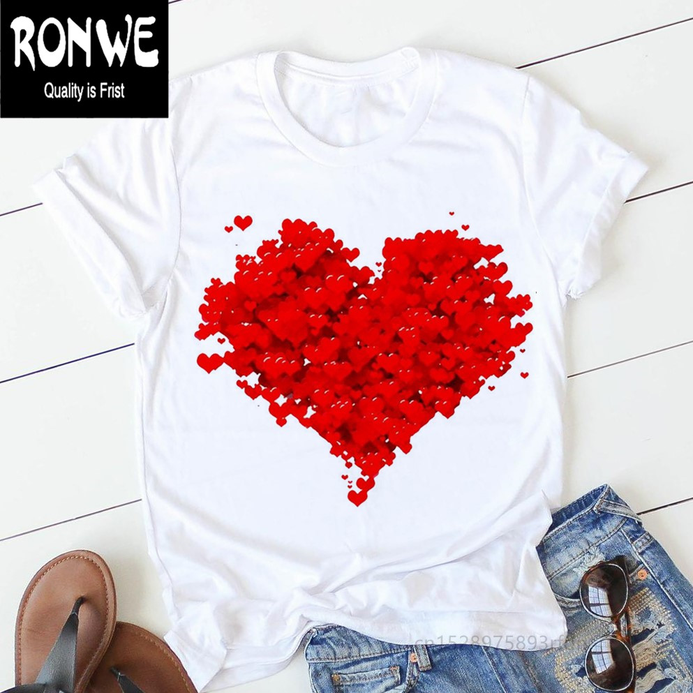 Pink Heart Flower Print Women  - Women'S Fashion From The 90S ulasan dan harga