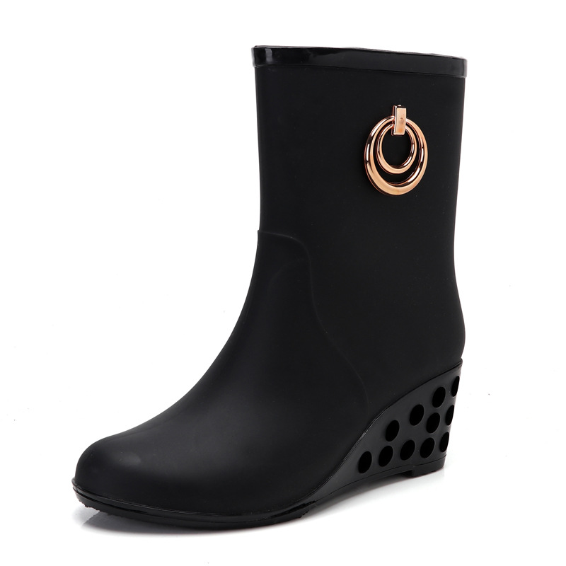 Fashion Wedge Heel Rain  Boots - Women'S Fashion Gumboots ulasan dan harga