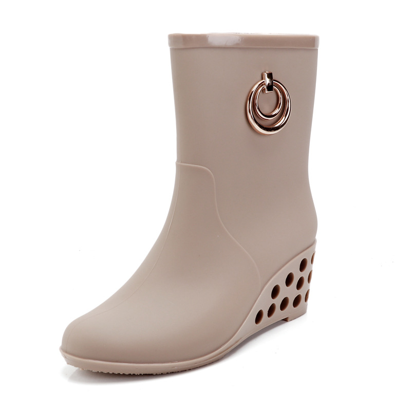 Fashion Wedge Heel Rain  Boots - Women'S Fashion Gumboots ulasan dan harga