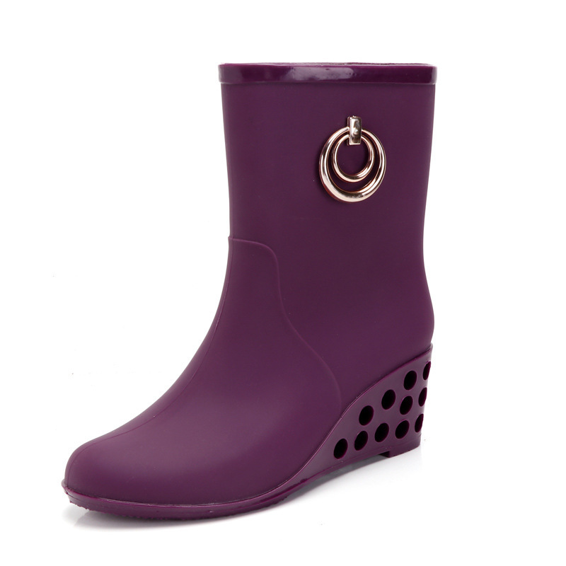 Fashion Wedge Heel Rain  Boots - Women'S Fashion Gumboots ulasan dan harga