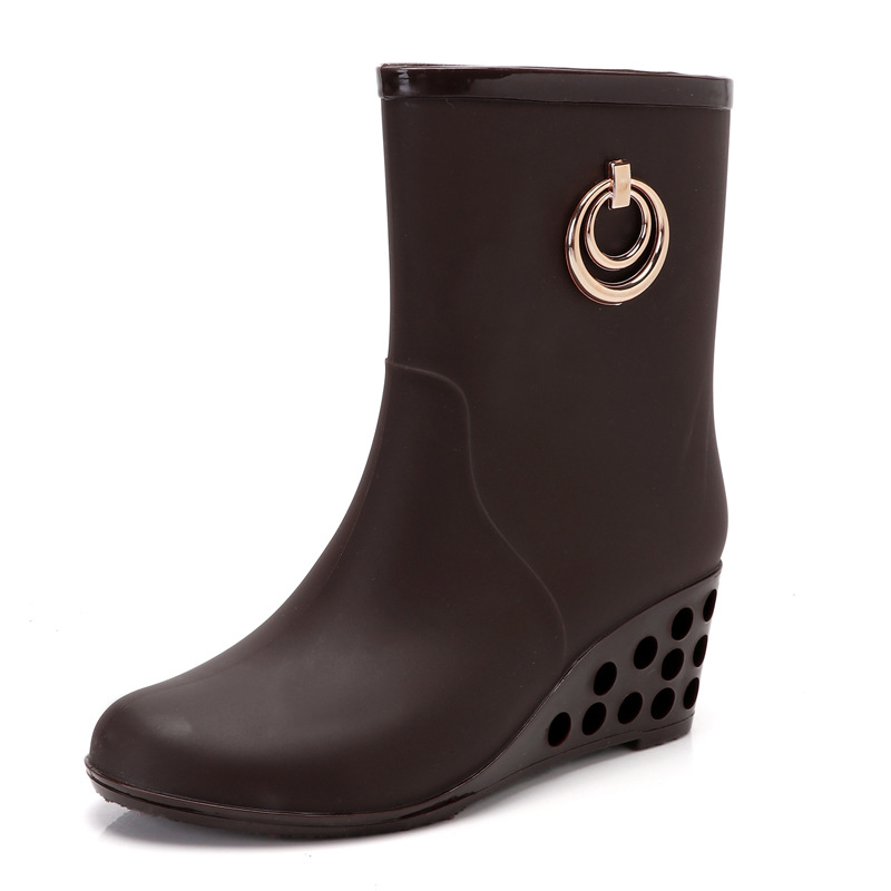 Fashion Wedge Heel Rain  Boots - Women'S Fashion Gumboots ulasan dan harga