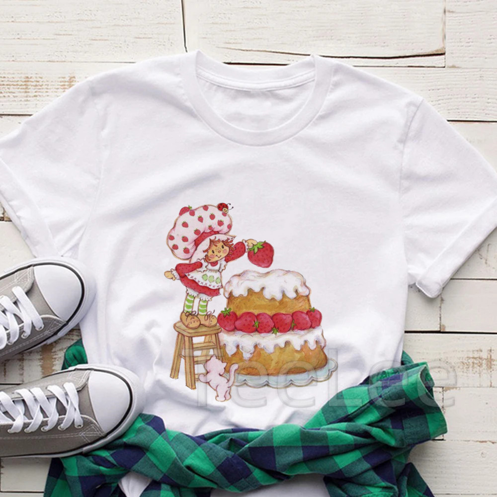Vintage Strawberry Tshirt Wome - Women'S Fashion From The 90S ulasan dan harga